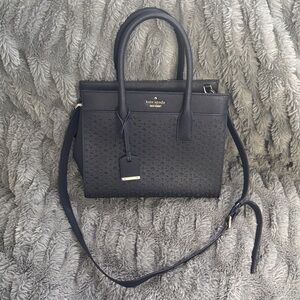 Kate Spade Navy Textured Satchel